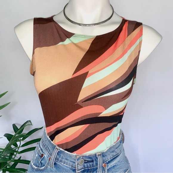 y 2 k :: Vintage Unique Y2K Abstract Mod Top - Picture 4 of 10